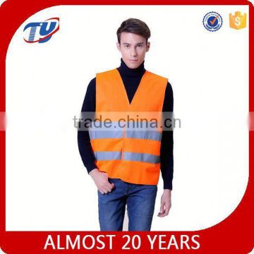 2017 Reflective safety vest fluorescent orange security vest