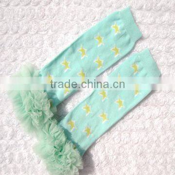 2016New Design Cotton Baby Toddler Leggings Baby Legwarmers With Ruffle Lace Leggings photo-4