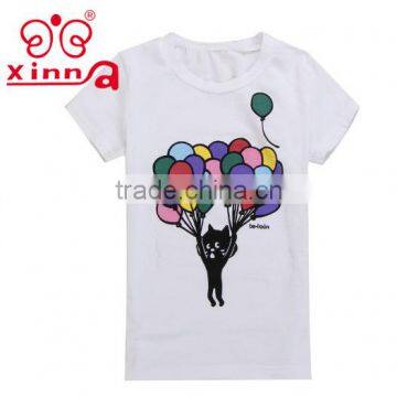 wholesale OEM service o neck new pattern top white custom tee shirts