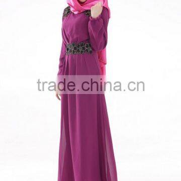 Ourself Factory Wholesale Latest Design Long Sleeve Muslim Evening Dress photo-5