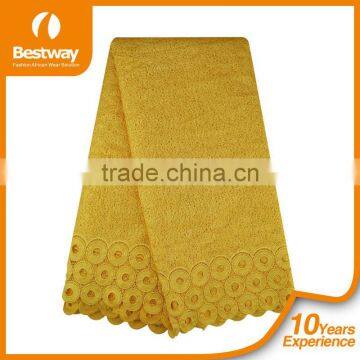 Bestwaytex CP0072 In Green Color Guipure Embroidery Lace Fabric For Wedding photo-6