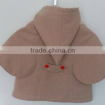 Baby Girl Wool Batwing Coat for Winter photo-2