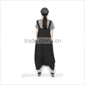 Ladies Gypsy Style Blank Long Black Romper Pants Plus Size Overall Jumpsuit Women photo-3