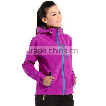 Customized Design High Quality Waterproof Woman Softshell Jackets