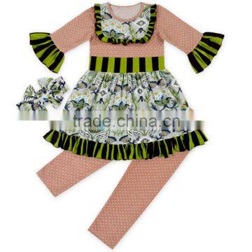 2017 Cute Summer Fall Kids Outfits Baby Ruffle Pants Clothes Sets Toddlers Clothing Girls Ruffle Outfits Wholesale Price photo-6