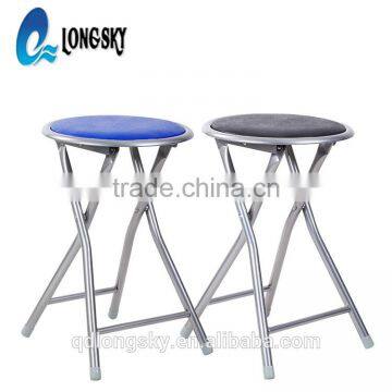 LS-9008A Hot Sale Top Quality Steel Pipe Cheap PU Folding Stool Leather Event Chair Wholesale Metal Folding Chair photo-5