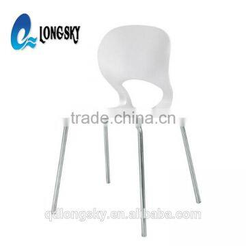 LS-4029 Popular Plastic Stackable Armless Chairs Best Price Top Supplier Wholesale Plastic Chairs With Steel Legs photo-2