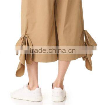 Puls Size Xxxl Polished Shirting Side Tie Khaki Cropped Pants photo-6
