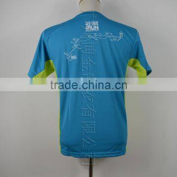 Dry Fit Mens t Shirt Sport Wear Blue and Green Color