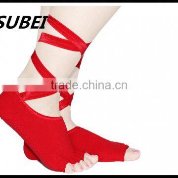 Non-slip Yoga Socks Toe Socks Toe Socks Lace Halter Dance Toe Socks photo-4