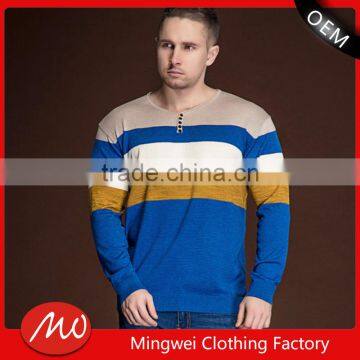 Men's stylish puls size knitted pullover sweater