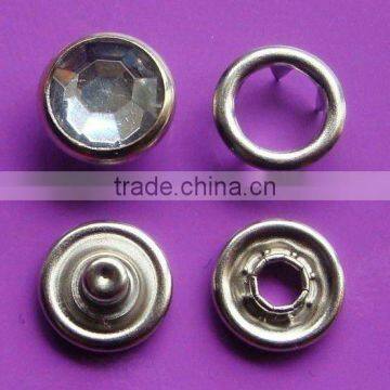 H68 Brass crystal snap button wenzhou button China