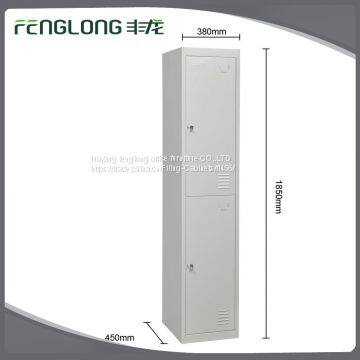 Single metal 2 doors garment fixing shoes fixing storage mechanical lock locker