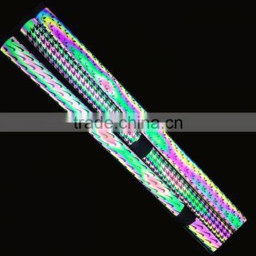 wholesale hi vis popular 7 colors rainbow aurora reflective material sheeting fabric