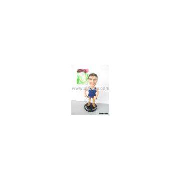 polymer clay bobble head figurine