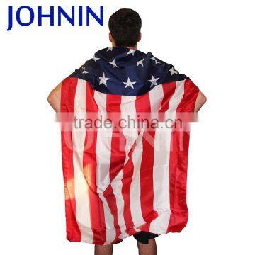 No MOQ Hot Selling Decorative Polyester American Flag Cape