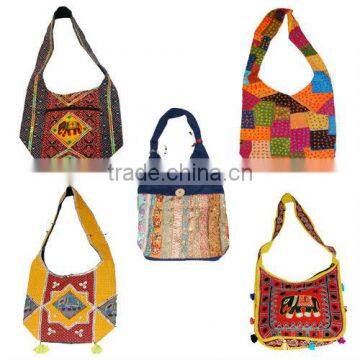 Cotton embroidery patch work bags assorted