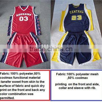 Custom Made Basketball Uniforms