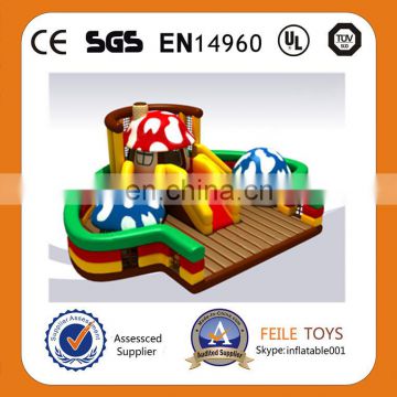 New design mushroom inflatable fun city for sale