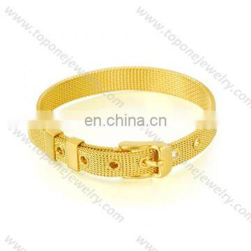 High quality stainless steel gold plating belt bangle latest designs