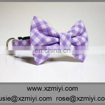 High Quality Purple Plaid Pet Collars, Pet Dog Collars