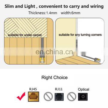 Free Sample 7.6m CAT6 Ultra-thin Flat Ethernet Network LAN Cable, Patch Lead RJ45 (Black) photo-3