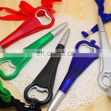 promotion novelty fancy creative advertising bottle opener ballpoint ball pen