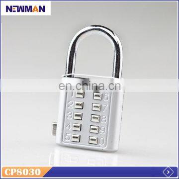 NEWMAN CP8030 Security Luggage Suitcase 4 Digit Button Combination Lock, Travel Combination Padlock