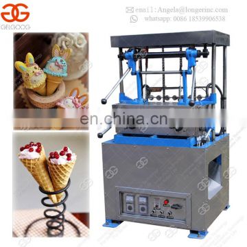 Large Capacity Semi-Automatic Stainless Steel Sugar Ice Cream Wafer Cone Baking Equipment Kono Pizza Cone Making Machine Price