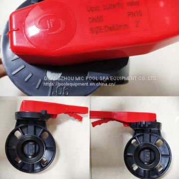 Swimming Pool wafer style handle butterfly valve