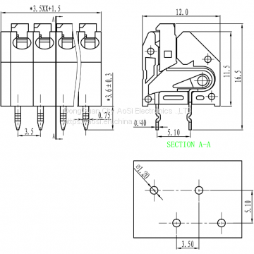 Replace DINKLE 0136-20 Push Button Terminal Block 3.5mm Pitch Ballast Terminal Block photo-4