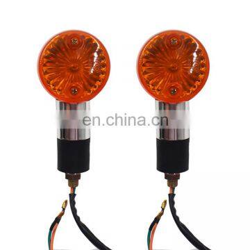 2x Bullet Front Rear Turn Signal Blinker Indicator Light Motorcycle Amber Chrome