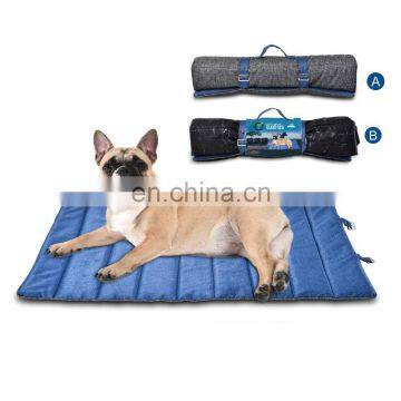 Foldable Travel Portable Environmental Recycle PET Fabric Pet Dog Bed Mat