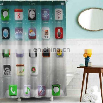 Polyester printed Bathroom Shower Curtain with competitive price