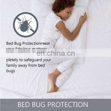 High Quality 100% Polyester Anti-bacterial Waterproof Cooling Knitted Pads Mattress Protectors photo-3