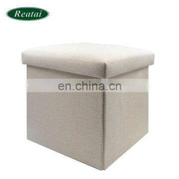 Reatai Furniture Manufacturer Printed Velvet Fabric Ottoman Storage Box photo-7