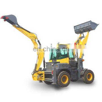 Multi-purpose 4 Wheel Drive Mini Wheel Excavator Backhole Loader Forklift photo-6