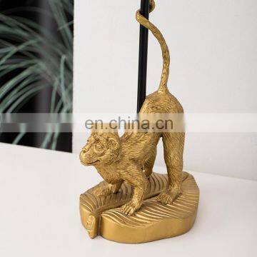 Unique Monkey Animal Base Table Lamp Home Ornament Creative Design Modern Bedside Lamp photo-4