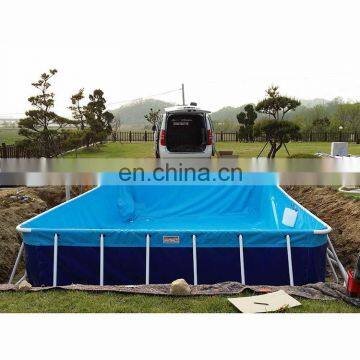 Commercial Portable PVC Inflatable Water Pool Rectangular Metal Frame Swimming Pool for sale