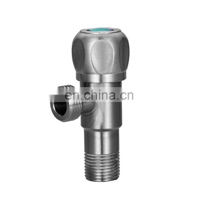 Brushed nickel stainless steel water faucet angle valve for bathroom