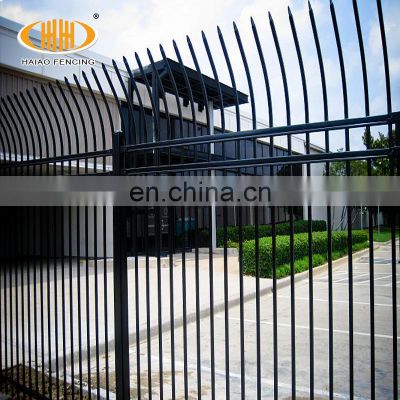 2.1m high anti climb bend top designs for steel fence