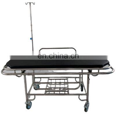 Stainless steel Ambulance Emergency Stretcher cart patient  Transport Trolley for hospital