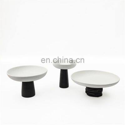 wholesale modern design decorative compote chocolate tray plate kitchen decor fruit bowl with stand