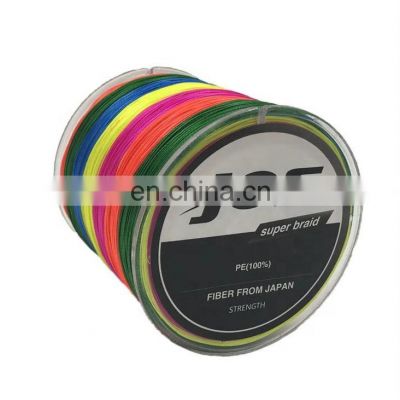 PE braided multifilament multicolor braid fishing line 8 strands