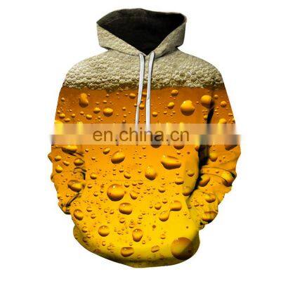 New Fashion 3D Printing Hoodies Beer And Other Series Men Autumn And Winter Sweatshirt Hoodie