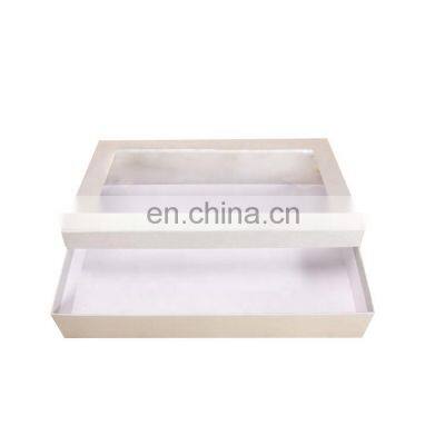 Wholesale Rectangle  Debossed Coated Paper Matt White Gift Box with Lid Cardboard Packaging Box for Clothes