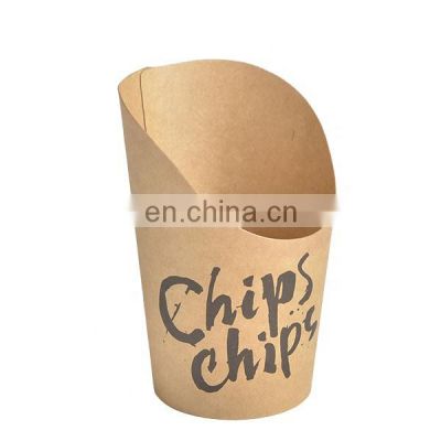 Sunkea Custom Printed Single Wall French Fries Paper Chip Cup