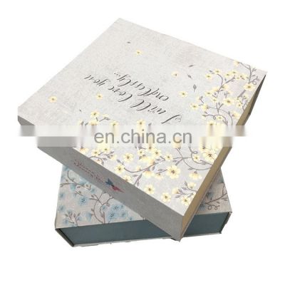 Wholesale cheap custom book shaped foldable giftbox cardboard packaging