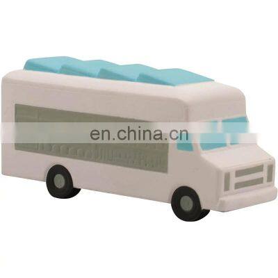 High Quality Custom Logo Foam White Bus Stress Ball for Promotional photo-3