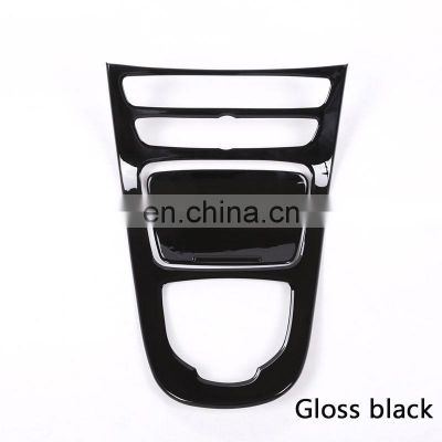 For Mercedes Benz W213 E Class 2016 2017 2018 ABS Plastic Gloss black Color Console Gear Panel Frame Cover Trim Stickers Parts